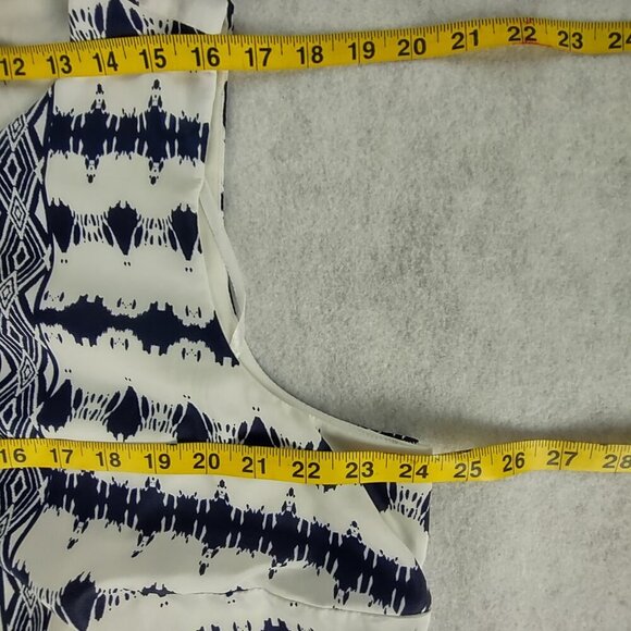 Madison Leigh Womens Blue Ivory Green Lined, Back Zip Dress Size 20W - Picture 9 of 11